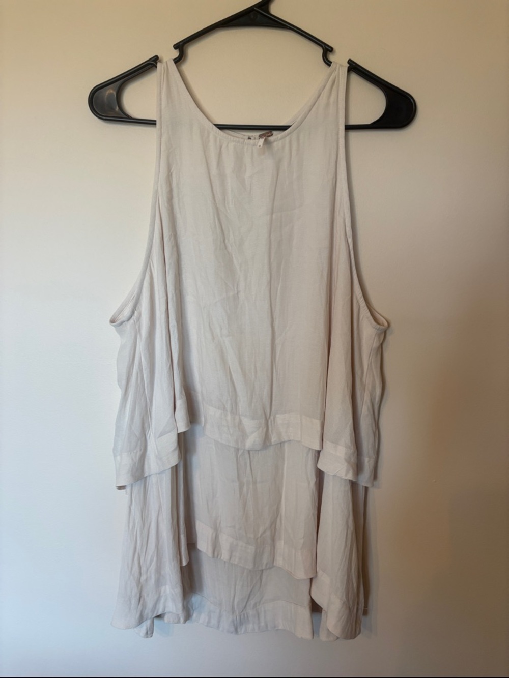 Free People Layered Cascade Tank in Light Cream